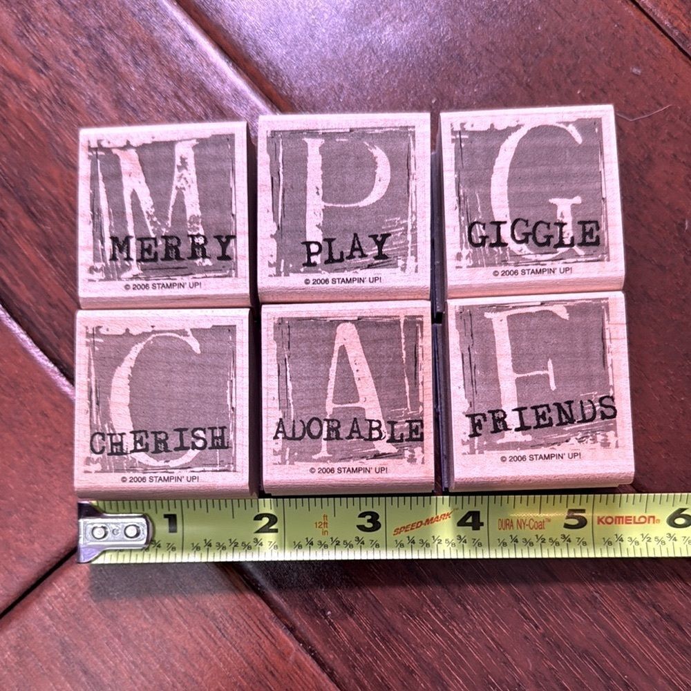 Stampin' Up! Wooden Stamp Set - Playful Words
